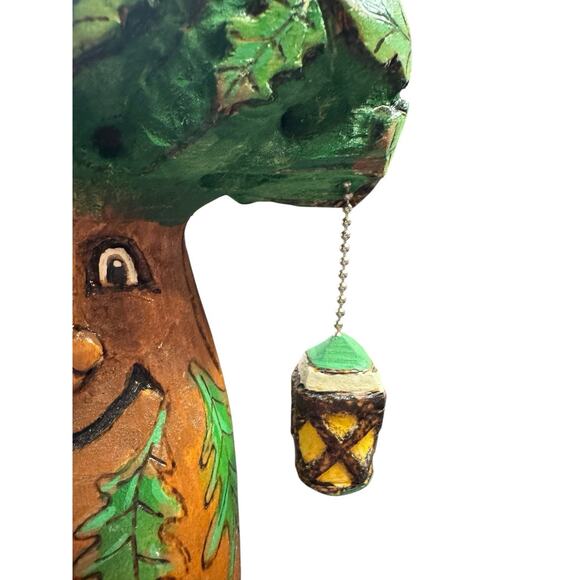 Vintage Hand Carved Wood Branch Tree Man House Spirit Folk Art Whimsical 9 Inch - Picture 4 of 12